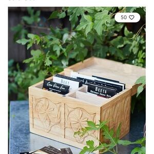 Terrain Hand Carved Seed Storage box